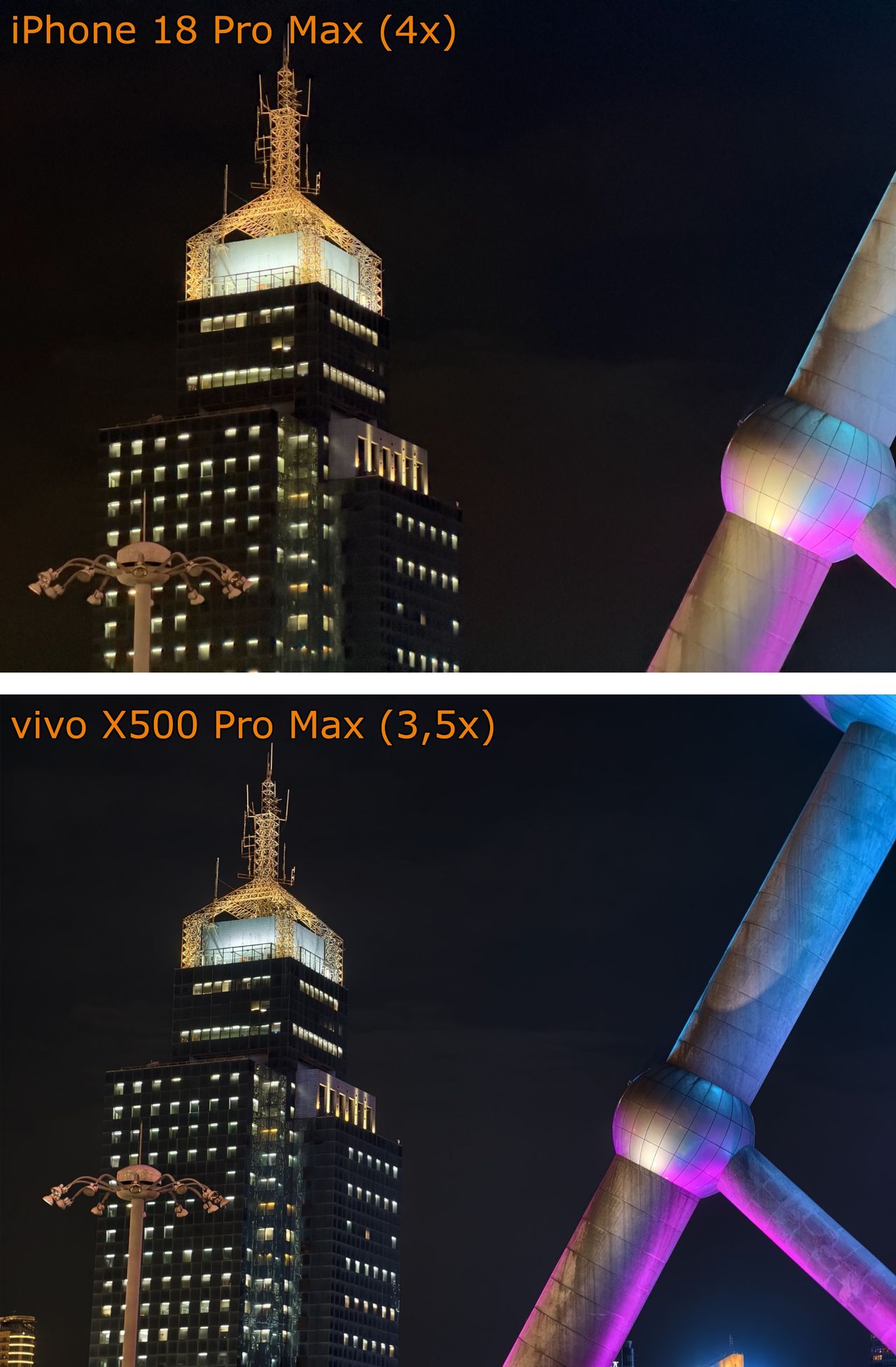 iPhone 18 Pro Max vs vivo X500 Pro Max