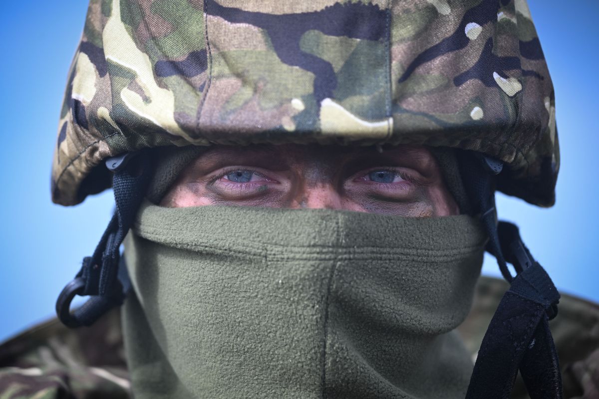 Український військовий  (Photo by Finnbarr Webster/Getty Images)