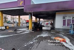 Tarnów. Wjechał w dystrybutory na stacji paliw. Był pijany