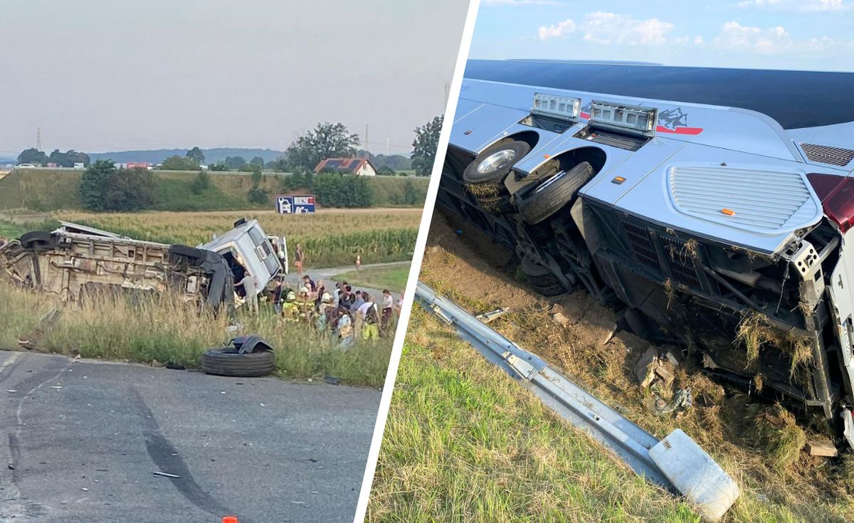 pilne Autokar uderzył w bus. Wypadek na A4