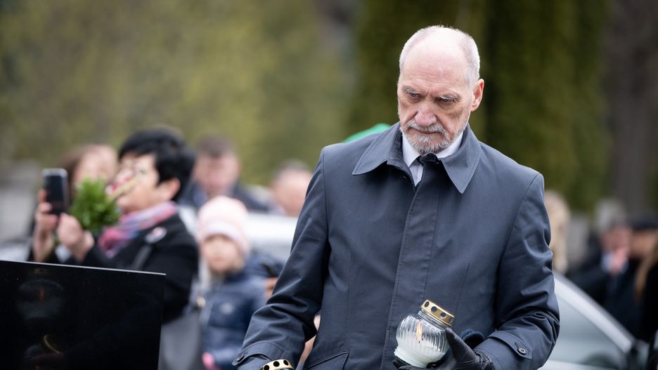 Antoni Macierewicz during the ceremonies commemorating the 12th anniversary of the presidential plane crash near Smolensk, at Powazki Military Cemetery in Warsaw, Poland on April 10, 2022.  (Photo by Mateusz Wlodarczyk/NurPhoto via Getty Images)