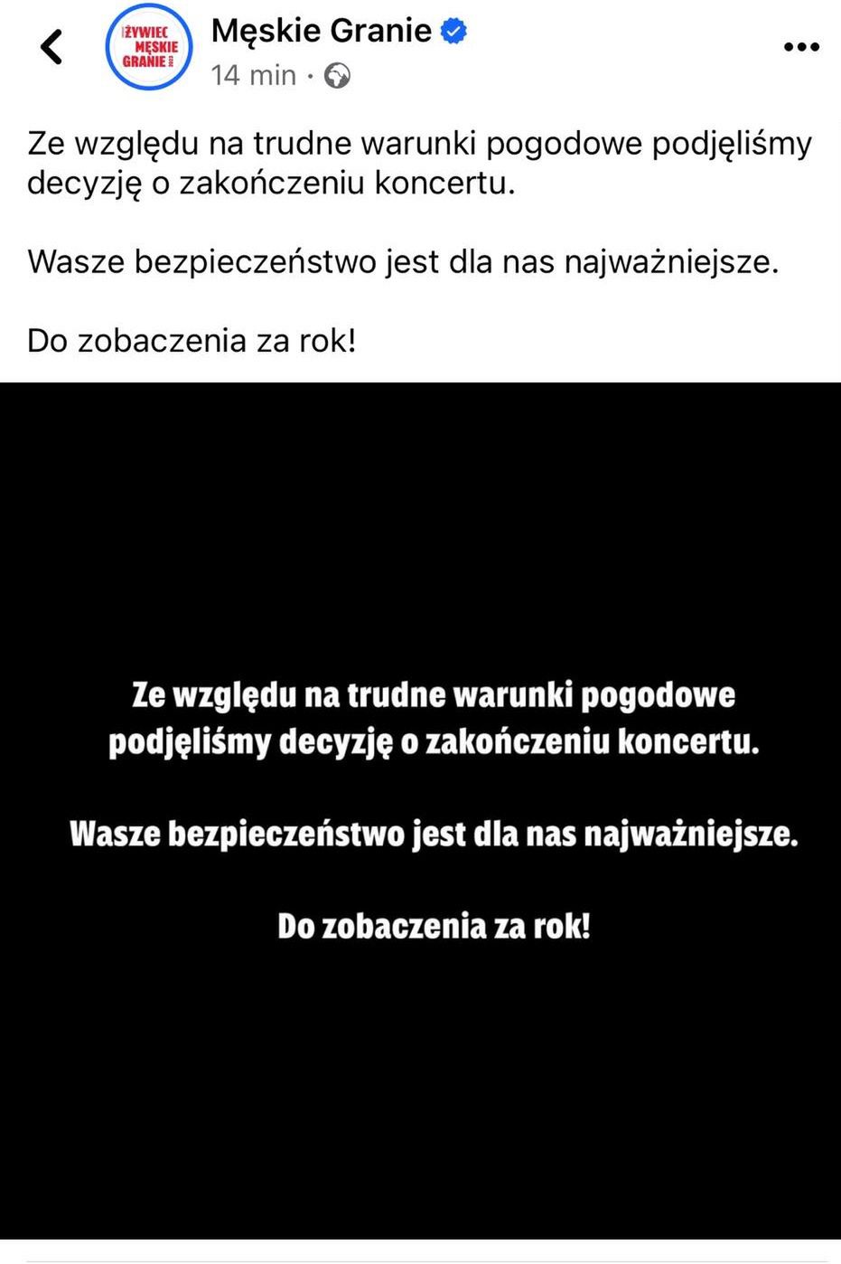Męskie Granie 2023 przerwane. Konieczna była ewakuacja