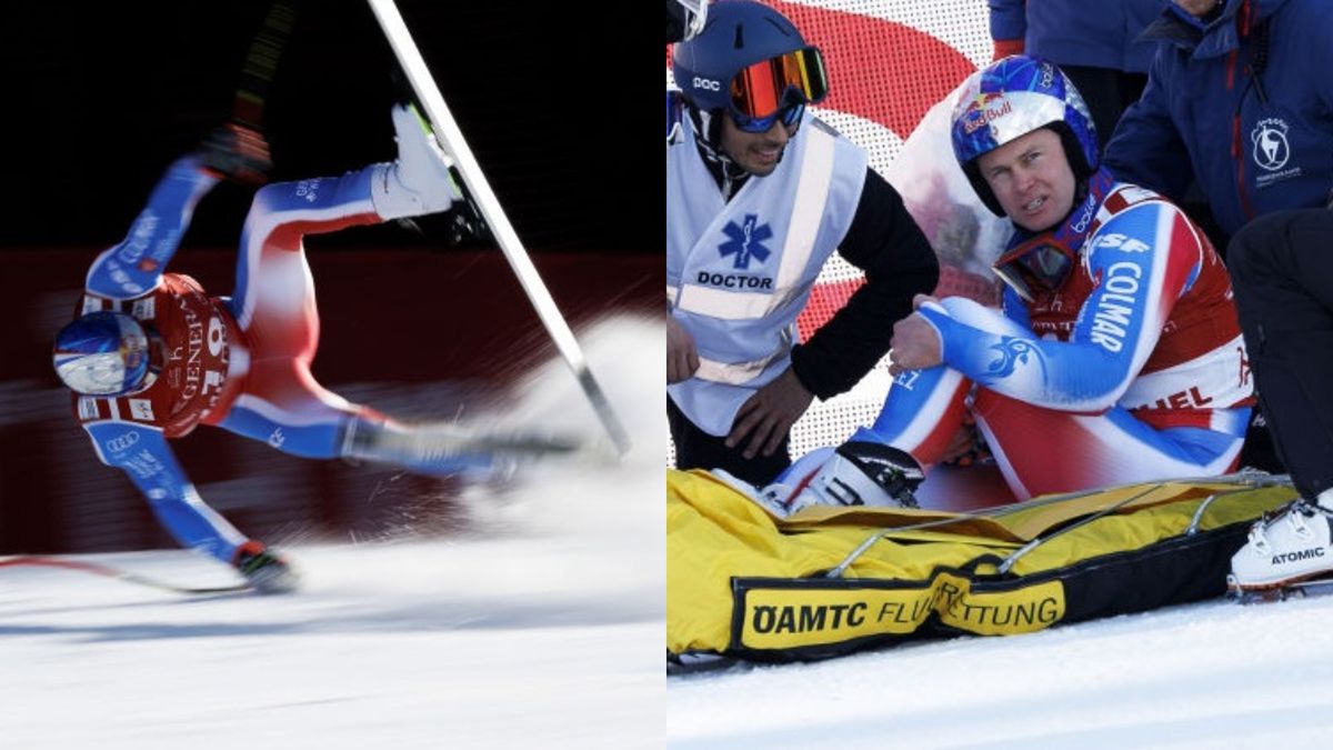 Getty Images / Agence Zoom / Na zdjęciu: Alexis Pinturault miał poważny wypadek na trasie w Kitzbuehel