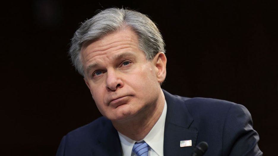 Senate Intelligence Hearing Examines Worldwide ThreatsWASHINGTON, DC - MARCH 10: Federal Bureau of Investigation (FBI) Director Christopher Wray testifies before the Senate Intelligence Committee on March 10, 2022 in Washington, DC. The committee held a hearing on worldwide threats. (Photo by Kevin Dietsch/Getty Images)Kevin Dietsch