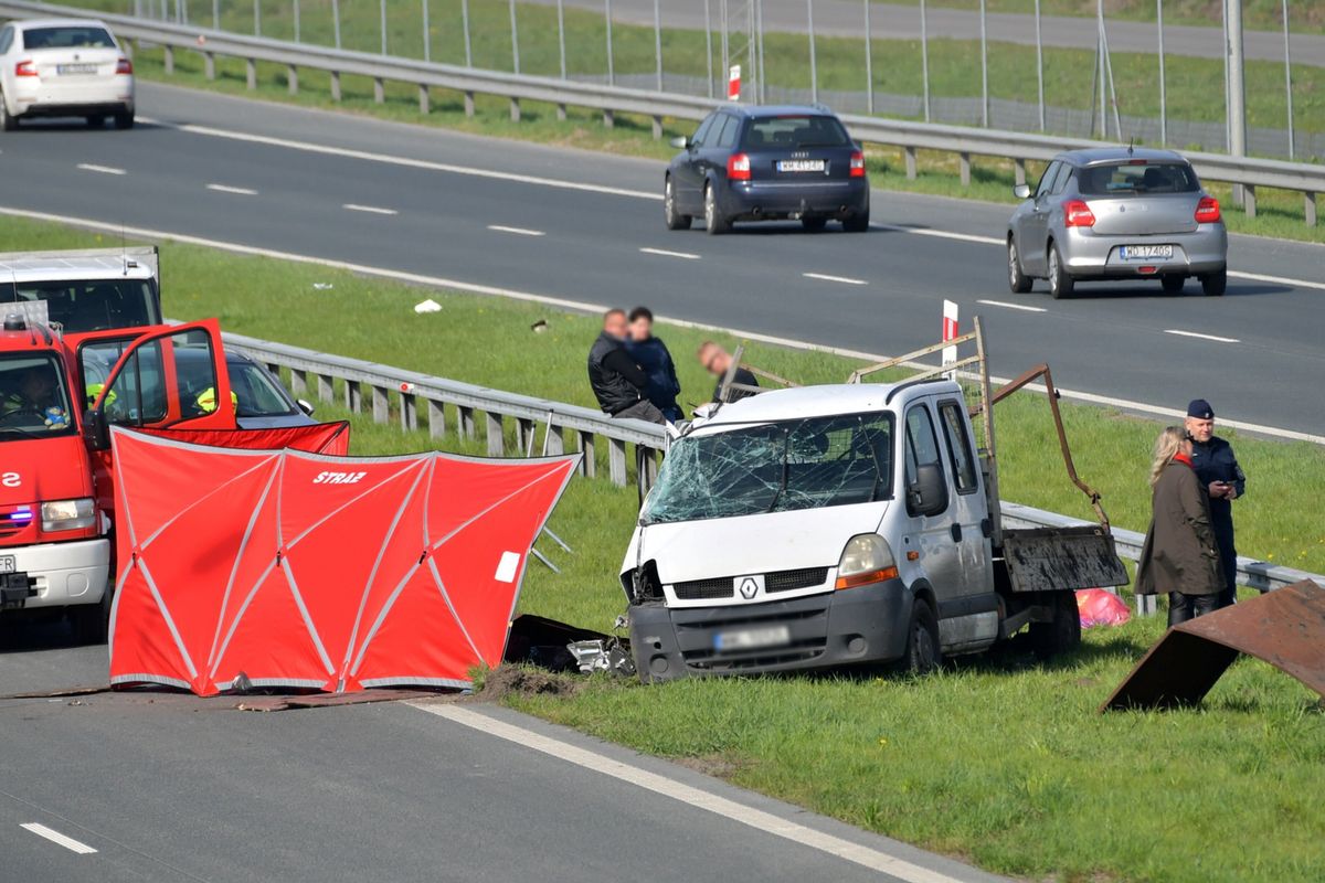 Wypadek na A2 w miejscowości Michałówek