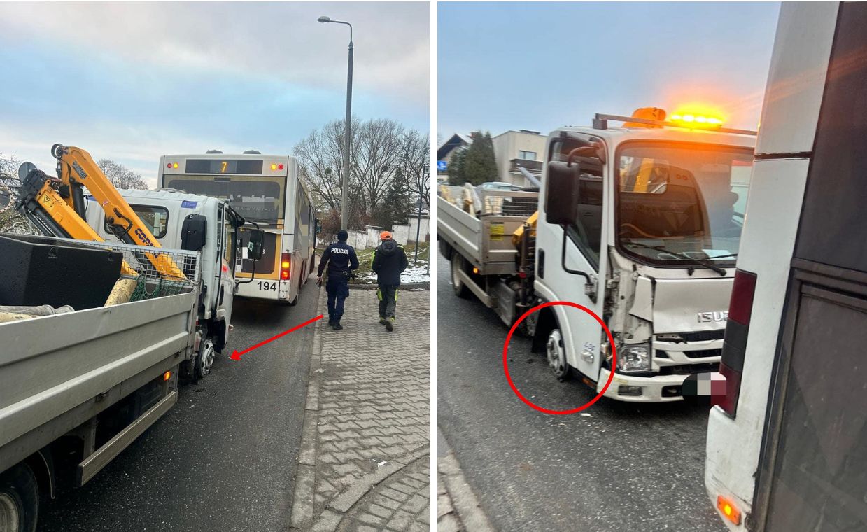 Jechał bez opony i uderzył w autobus. Miał blisko 3,5 promila