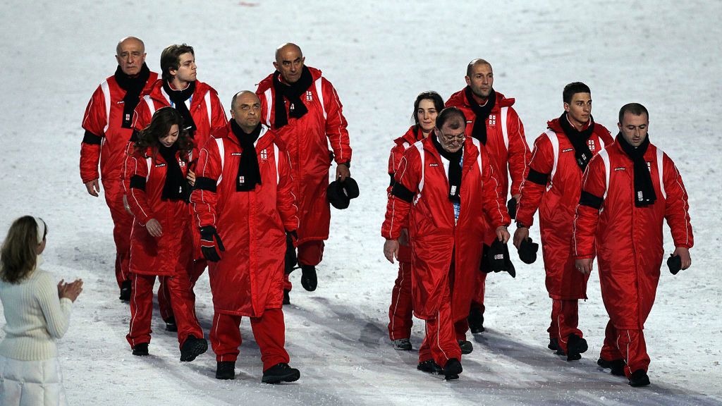 Reprezentacja Gruzji podczas ceremonii otwarcia igrzysk w Vancouver