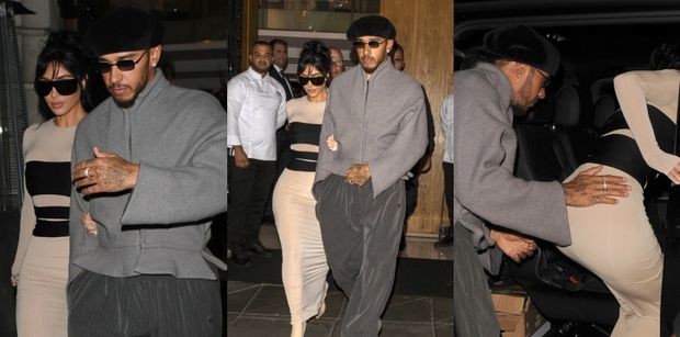 Kim Kardashian i Lewis Hamilton LANSUJĄ SIĘ na randce w Londynie. Kierowca F1 CZULE WCISNĄŁ celebrytkę do samochodu (ZDJĘCIA)