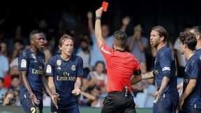 Primera Division. Celta Vigo - Real Madryt. Pierwsza czerwona kartka Luki Modricia w karierze