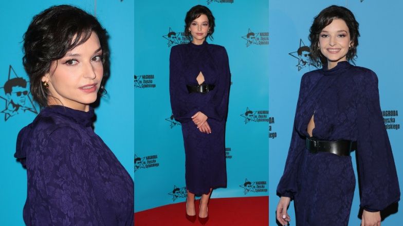 Maria Dębska na czerwonym dywanie 