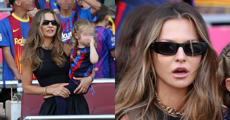 Anna Lewandowska z córką na rękach kibicuje Robertowi zza ciemnych okularów (ZDJĘCIA)