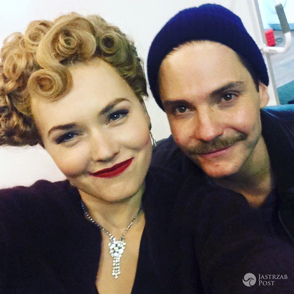 Magdalena Lamparska i Daniel Bruhl na planie "Zookeeper's Wife" (fot. Faceboook)