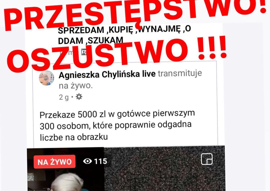 Agnieszka Chylińska - ofiarą oszustów internetowych