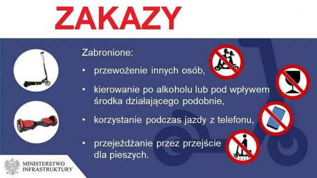 Nietrzeźwy jechał drogą krajową na hulajnodze