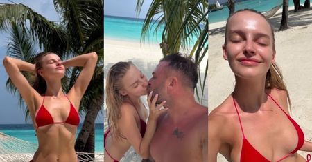 Kolejna część rajskich wakacji Karoliny Pisarek: całuski z mężem, fotki na plaży w kusym bikini. Tak trzeba żyć? (ZDJĘCIA)