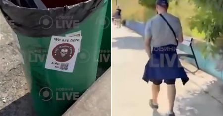 Został przyłapany. Umieszczał naklejki grupy Wagnera w Warszawie