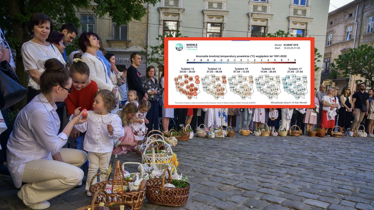 Prognoza długoterminowa na Wielkanoc przewiduje deszczowe dni