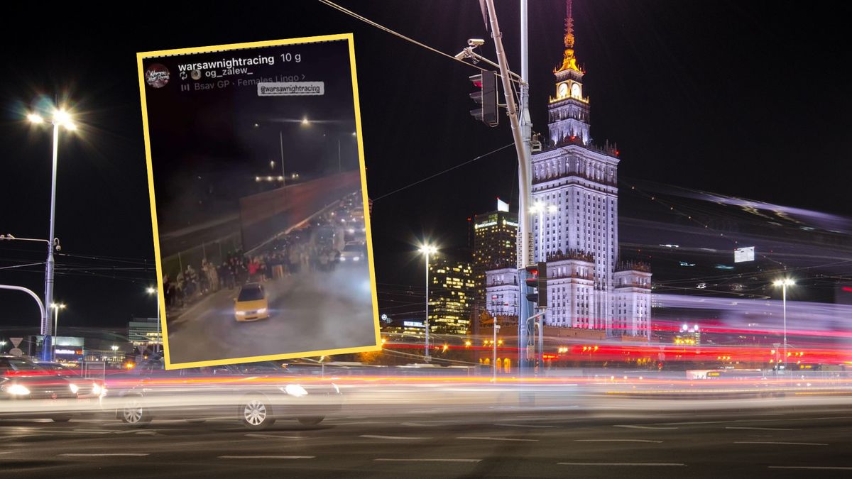Fani adrenaliny zorganizowali wyścigi w Warszawie 