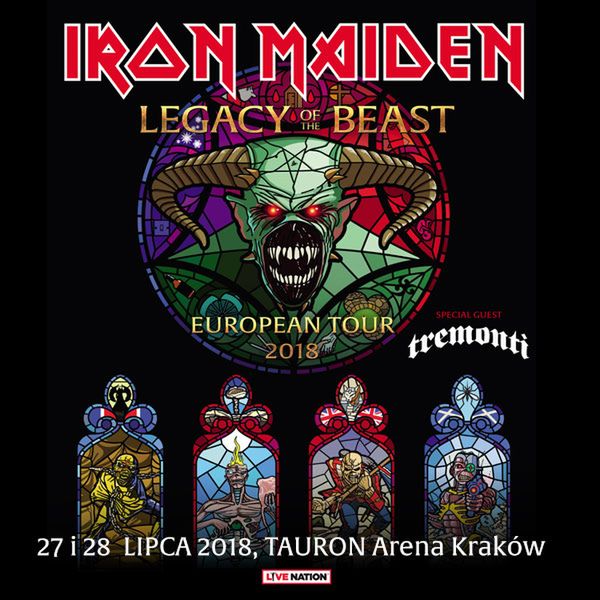 Iron Maiden zagrają drugi koncert w Polsce. Tremonti gościem specjalnym