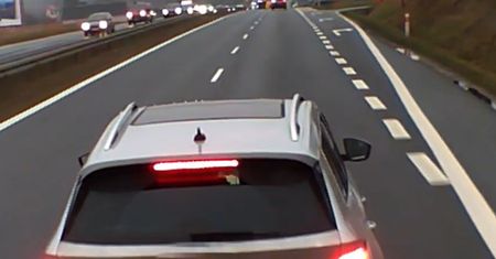 "Szeryf" przyłapany. Celowo zajechał drogę ciężarówce