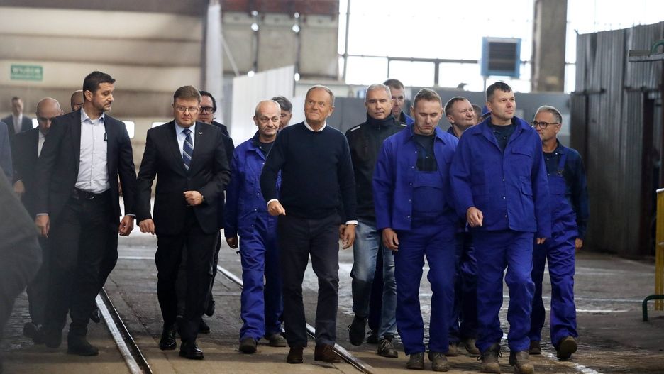 Premier Donald Tusk w Rafako Racibórz