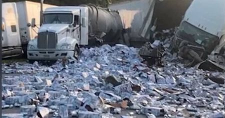 Gigantyczny wyciek piwa. Hektolitry rozlały się na autostradzie