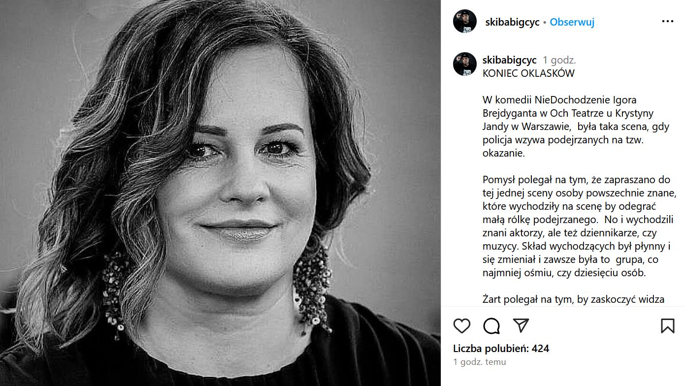 Krzysztof Skiba żegna Joannę Kołaczkowską