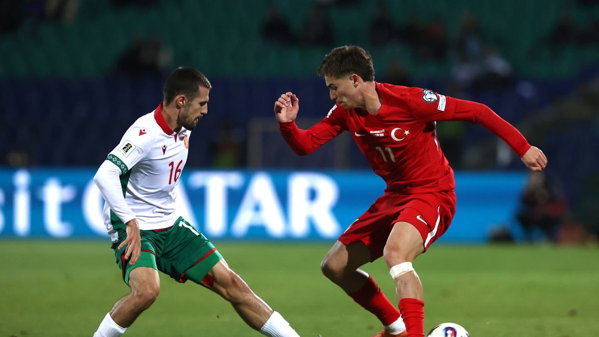 PAP/EPA / Borysław Troszew / Kenan Yilidiz w meczu Turcji z Bułgarią