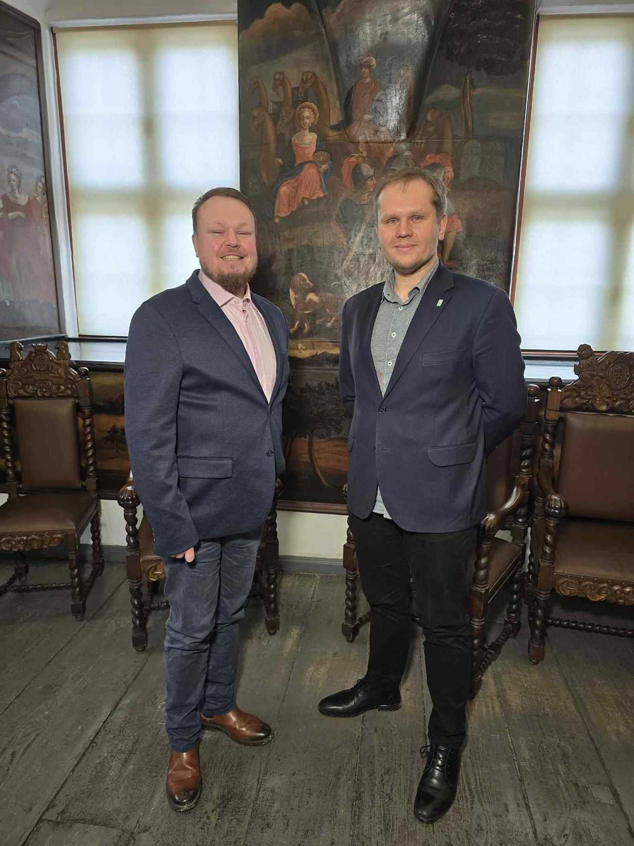 Adrian Aleksandrowicz i Piotr Murawski w chełmińskim Ratuszu