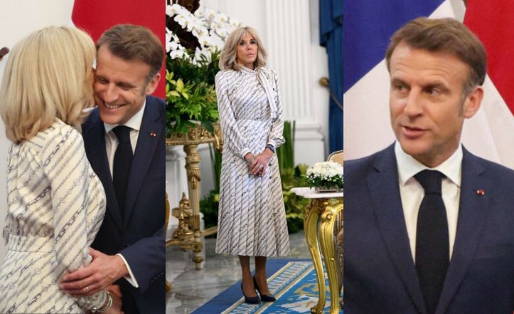 Emmanuel i Brigitte Macronowie w Dżakarcie