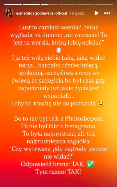 Wpis Esmeraldy Godlewskiej