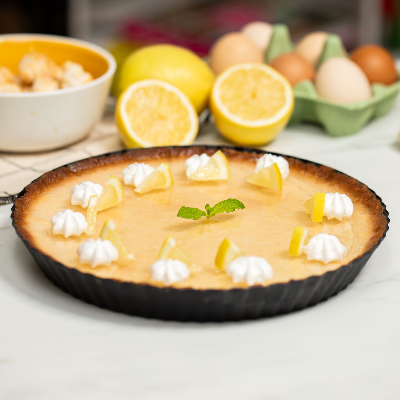 Transparent lemon tart