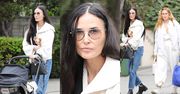 Naturalna Demi Moore spełnia się w roli babci, spacerując z córką i wnuczką ulicami Los Angeles (ZDJĘCIA)