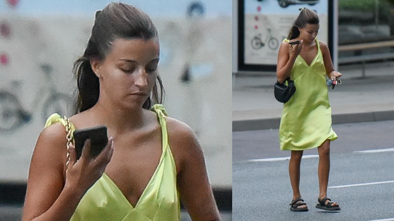 Julia Wieniawa w drodze do salonu kosmetycznego