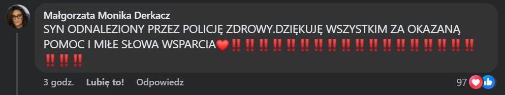 Komentarz na Facebooku