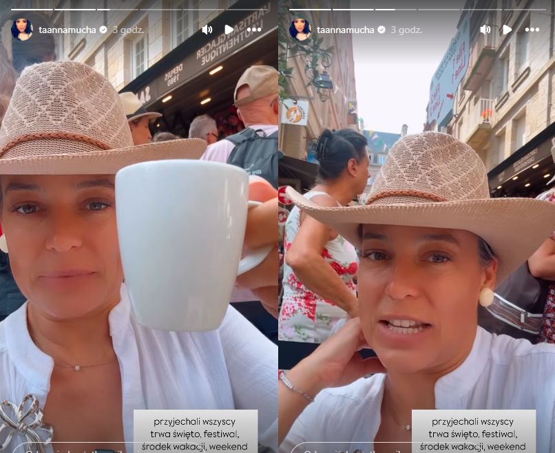 Anna Mucha pozdrawia z podróży
