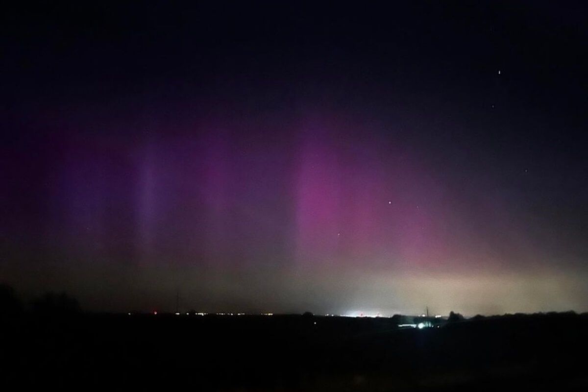 Zorza polarna widziana w Niedrzwicy Kościelnej