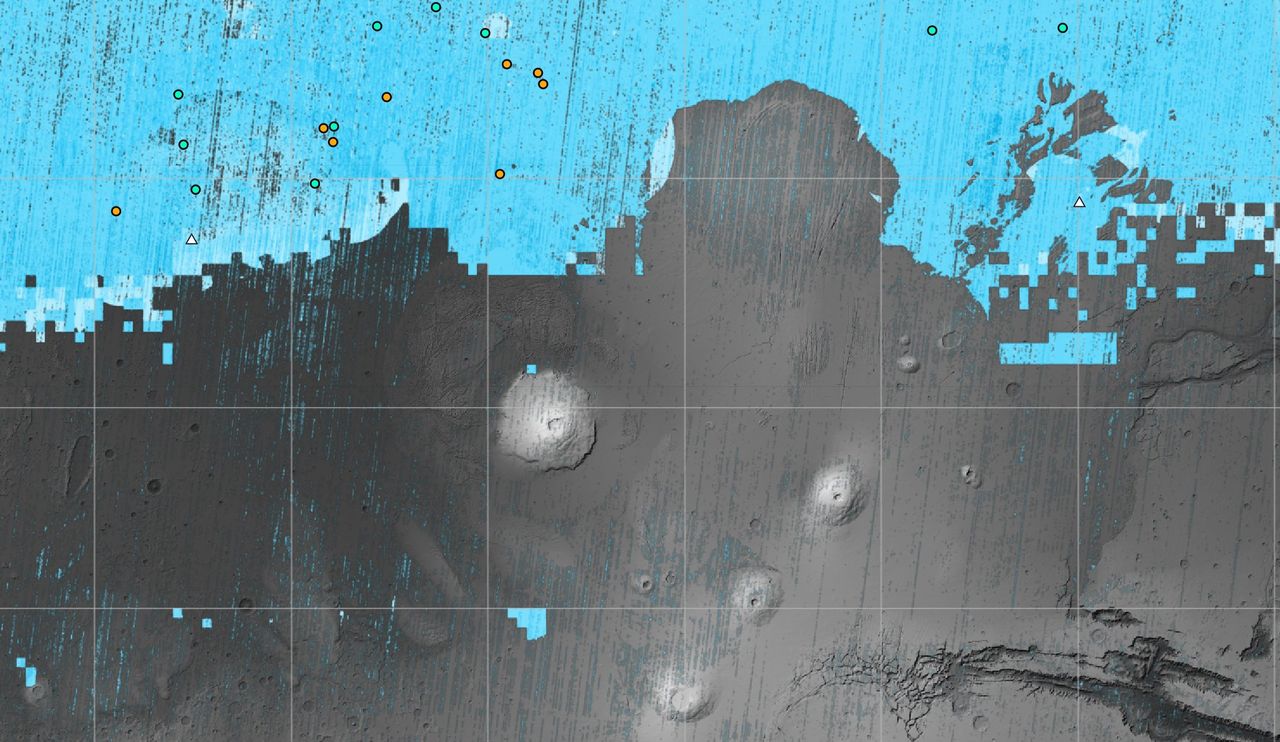 Specialists from NASA showed a map of sea ice on Mars, it's an important discovery.