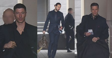 Wystrojeni reprezentanci Polski wylatują na mundial: Robert Lewandowski, Wojciech Szczęsny, Grzegorz Krychowiak z markową torbą... (ZDJĘCIA)