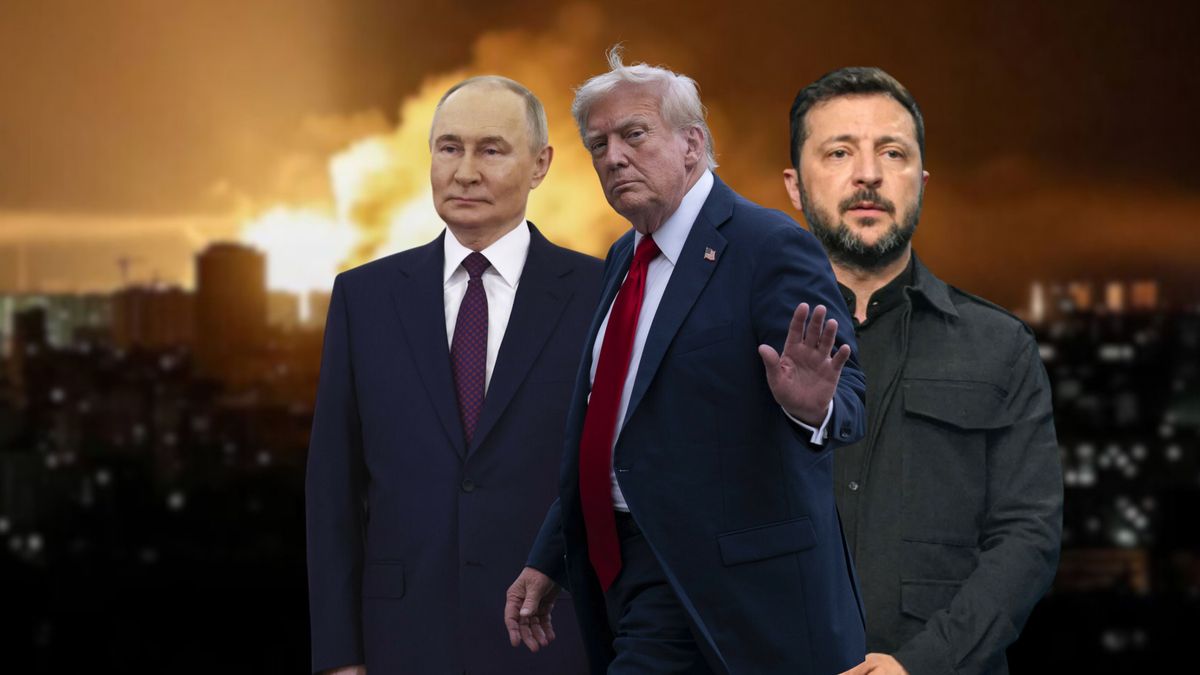 Władimir Putin, Donald Trump, Wołodymyr Zełenski 