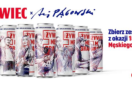 Daria Zawiałow, Igo, Mróz i Vito Bambino na puszkach piwa Żywiec