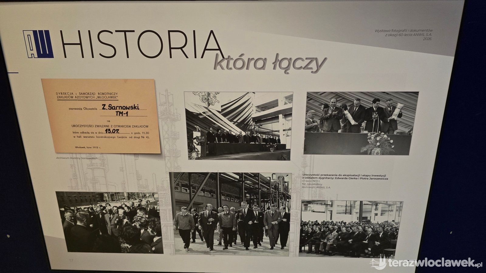 Włocławianie wspominają Azoty. Otwarto wystawę o 60 latach Anwilu