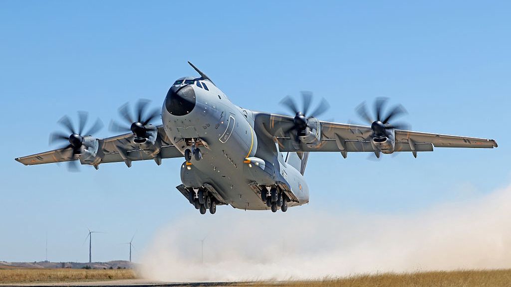 Spanish Air Force Airbus A400M During The ETAP-C 25-3 course
The Spanish Air Force Airbus A400M participates in the ETAP-C 25-3 course, organized by the European Tactical Airlift Centre, at the Ablitas Military Aerodrome in Ablitas, Navarra, Spain, on September 11, 2025. (Photo by Joan Valls/Urbanandsport/NurPhoto via Getty Images)
NurPhoto
defense cooperation, military logistics, air mobility, ablitas military aerodrome, aeronautics, military collaboration, spanish air force, joan valls, urbanandsport, ejercito del aire y del espacio, airbus a400m, tactical airlift, flight training, aerial operations, etac, nurphoto, tactical training, aviation photography, aviation, ablitas, aircraft operation, aircraft, airlift training, european tactical airlift centre, military aircraft, etap-c 25-3, european defense, september 11, multinational exercise, military aerodrome, european military, aerial refueling.