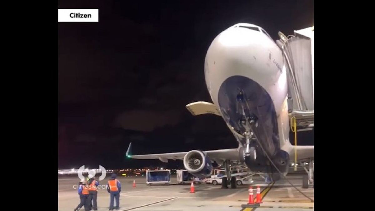 Szokujące sceny na lotnisku. To stało się z samolotem. 