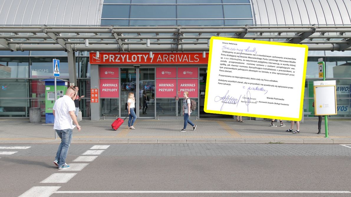 Skandaliczne zachowanie pracowników na lotnisku Warszawa-Modlin