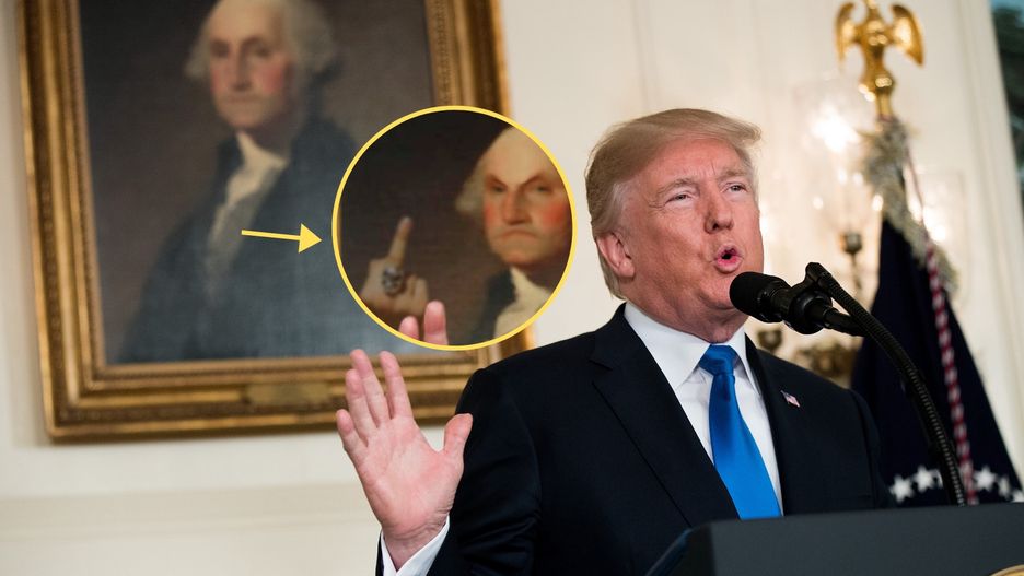 Mike Wellins ożywił obrazy za plecami Donalda Trumpa