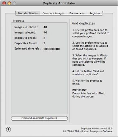Duplicate Annihilator - zrobi porządek z duplikatami w iPhoto