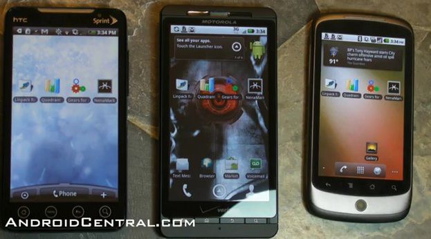 Motorola Droid X, HTC EVO 4G czy Nexus One z Froyo - porównanie wydajności [wideo]