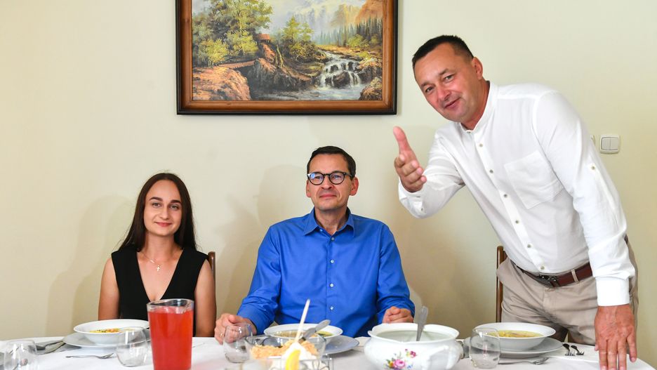 Mateusz Morawiecki w poniedziałek był w Narolu