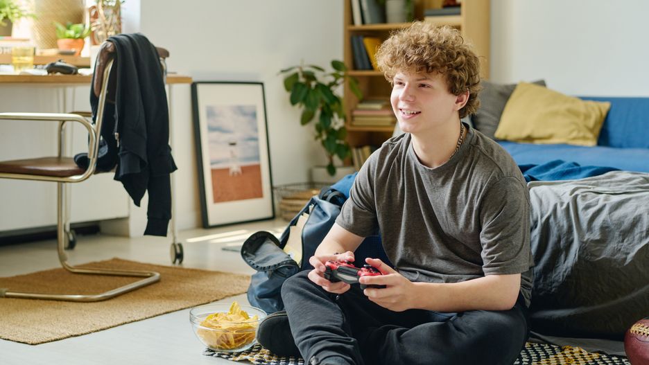 Teenage boy with curly hair sitting on the floor by bed and playing video game
Teenage boy with curly hair sitting on the floor by bed and playing video game while looking at computer screen and pressing console buttons
leisure, pastime, rest, chill, zoomer, gamer, play, y2k, gen z, gen zer, teenage, gametainment, controller, console, gamepad, joystick, lifestyle, home, floor, bedroom, guy, boy, solo, man, youthful, adolescent, young, happy, smile, curly, Caucasian, copyspace, leisure, pastime, rest, chill, zoomer, gamer, play, y2k, gen z, gen zer, teenage, gametainment, controller, console, gamepad, joystick, lifestyle, home, floor, bedroom, guy, boy, solo, man, youthful, adolescent, young, happy, smile, curly, caucasian, copyspace